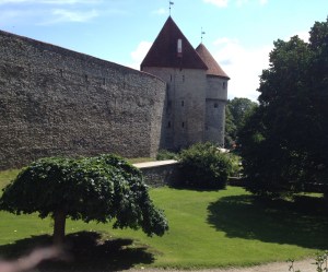 A small portion of the city walls of Tallinn.